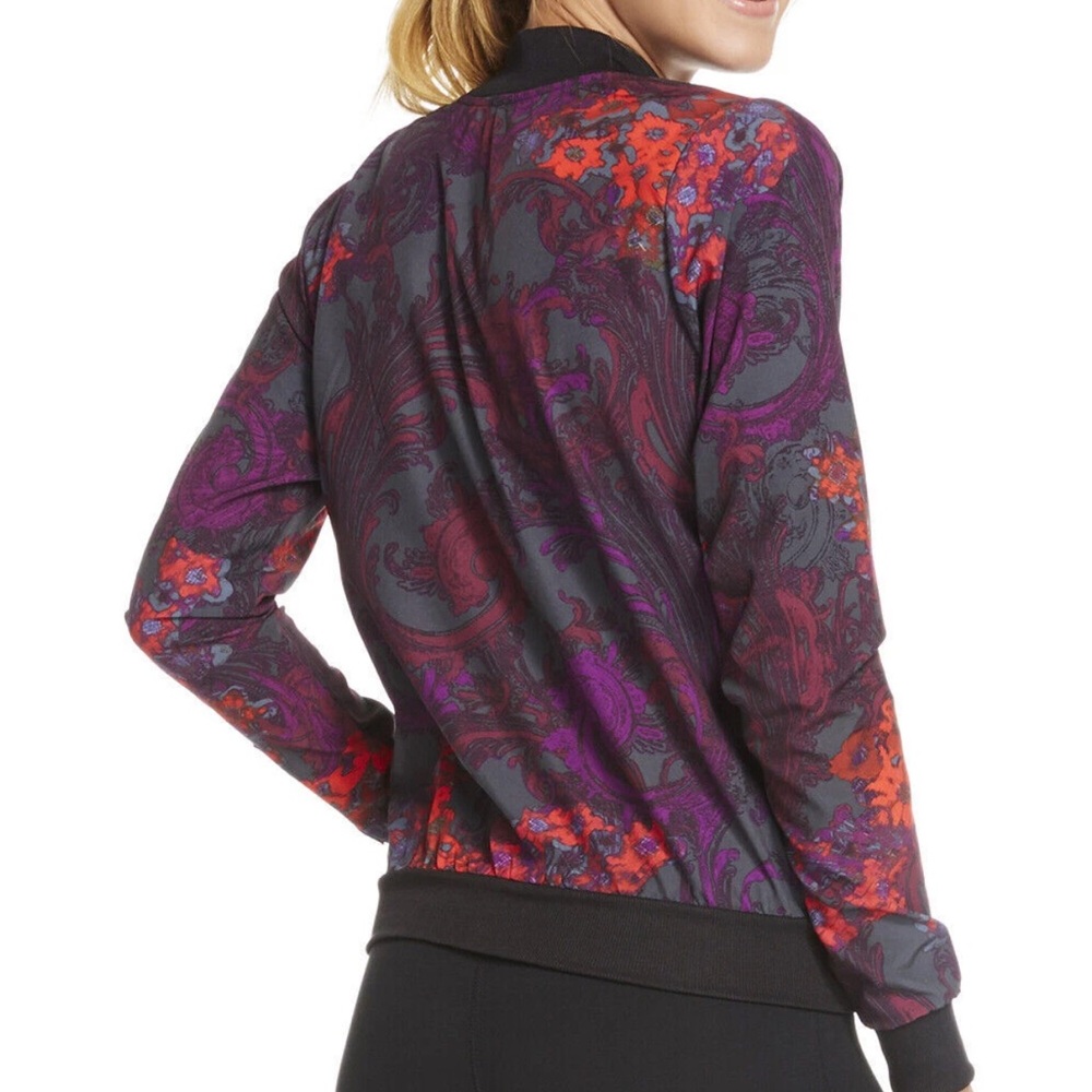 Fabletics Ithaca Bomber Jacket Activewear Floral … - image 3